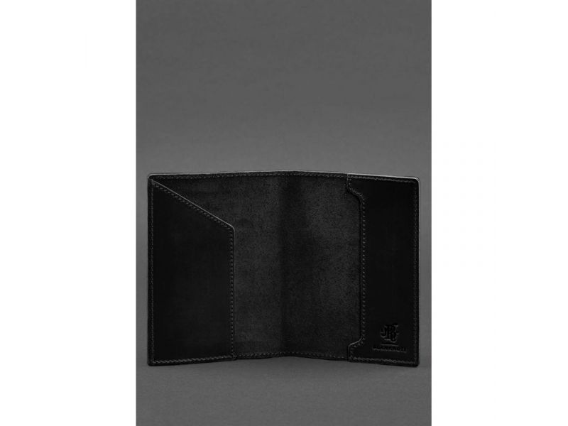 Кожаная обложка для военного билета 7.3 черный Crazy Horse, фото 6