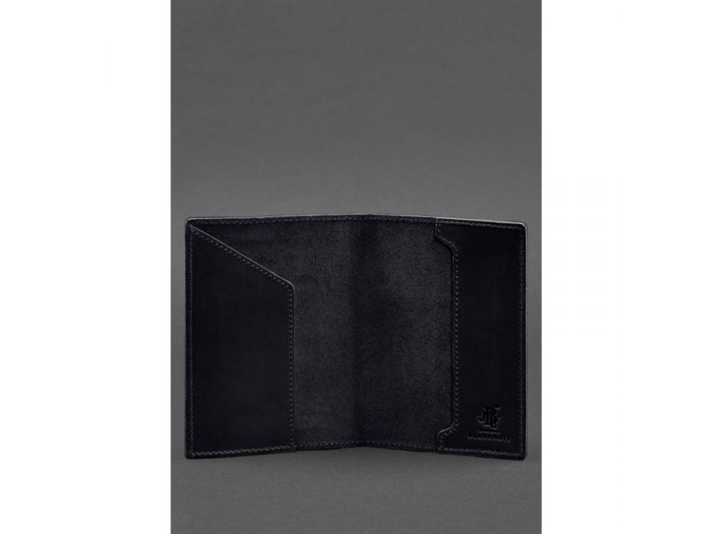 Кожаная обложка для военного билета 7.3 синий Crazy Horse, фото 6