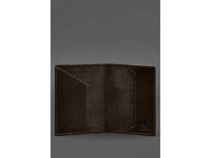 Кожаная обложка для военного билета 7.3 темно-коричневый Crazy Horse, фото 7