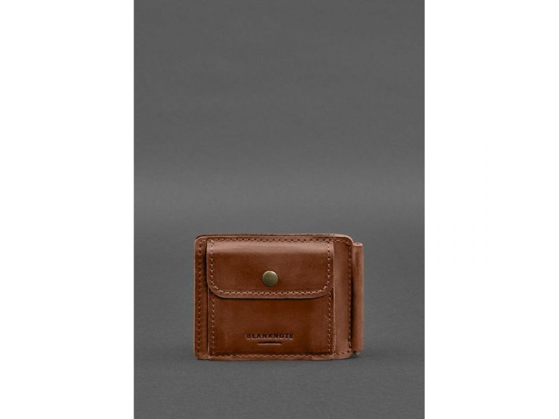 Кожаное портмоне 13.0 зажим Светло-кричневый Crazy Horse, фото 8