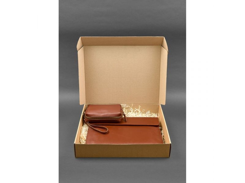 Кожаный набор Мобильный Универсальный светло-коричневый, фото 3