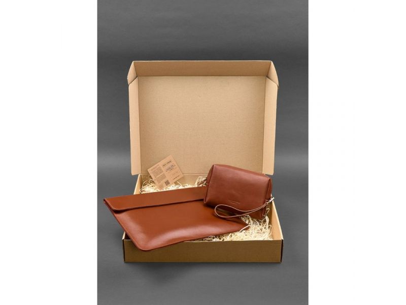 Кожаный набор Мобильный Универсальный светло-коричневый, фото 4