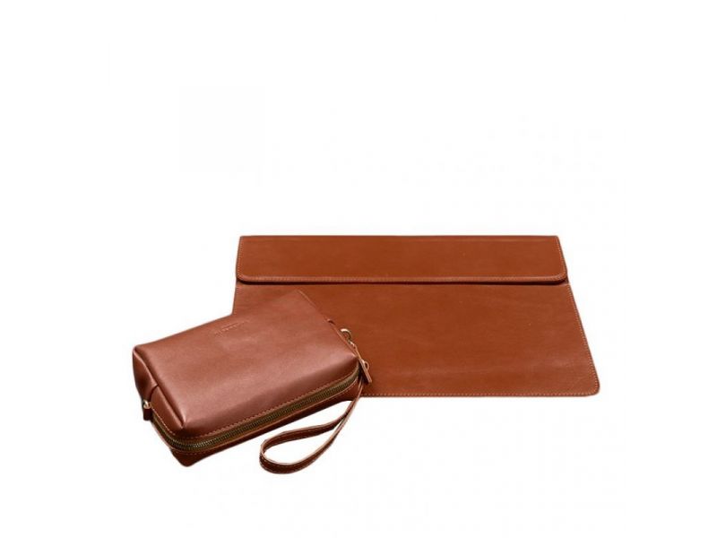 Кожаный набор Мобильный Универсальный светло-коричневый, фото 6