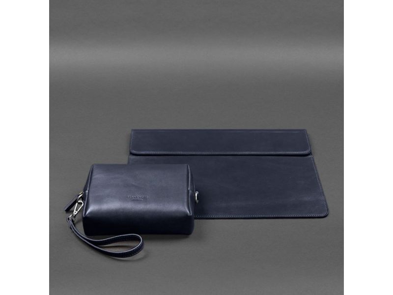 Кожаный набор Мобильный Универсальный темно-синий, фото 6
