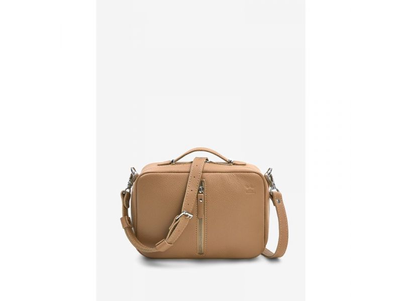 Женская кожаная сумка Avenue карамель флотар, фото 2