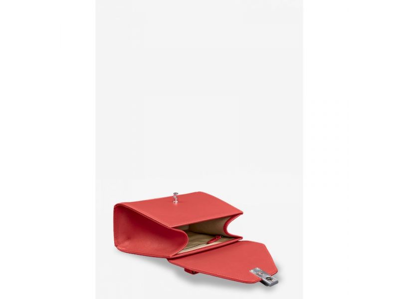 Женская кожаная сумка Futsy красная, фото 8