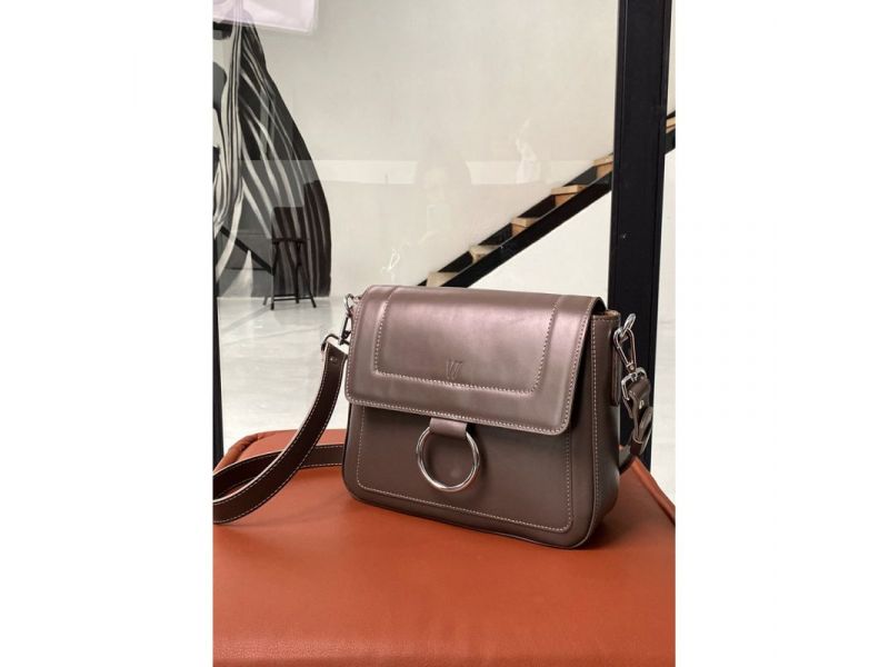 Женская кожаная сумка Jessie темно-бежева, фото 2