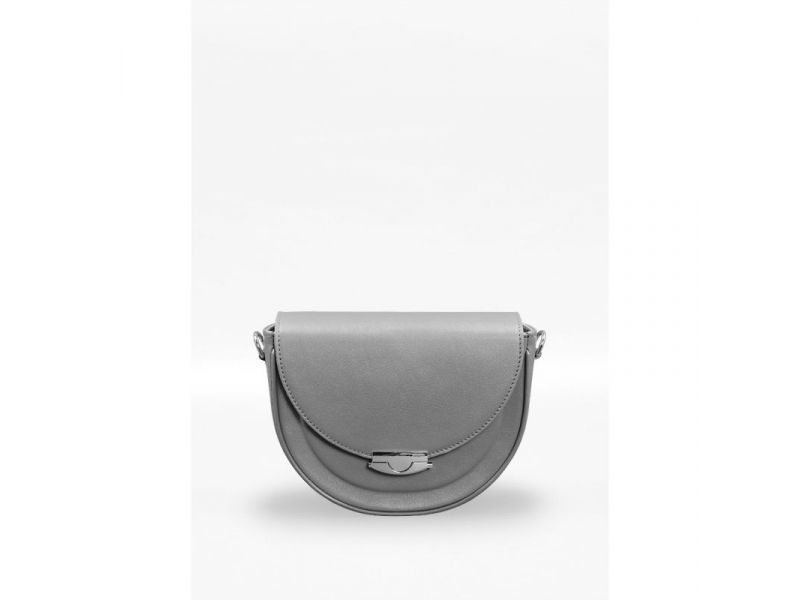 Женская кожаная сумка Kira серая, фото 5