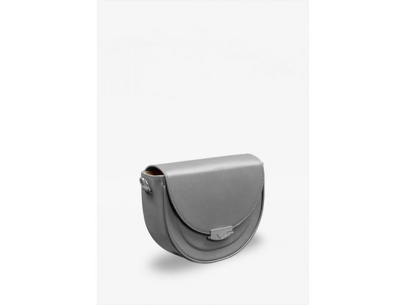 Женская кожаная сумка Kira серая, фото 3