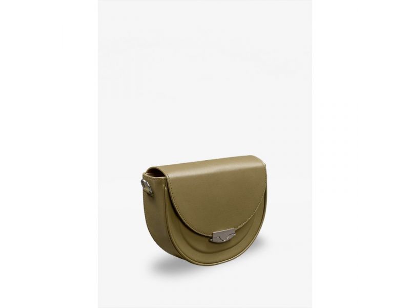 Женская кожаная сумка Kira оливковая, фото 2