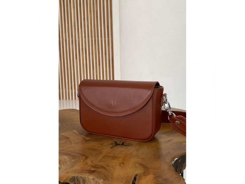 Женская кожаная сумка Molly светло-коричневая, фото 1