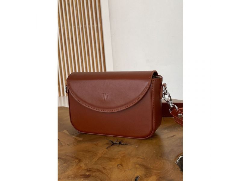 Женская кожаная сумка Molly светло-коричневая, фото 2