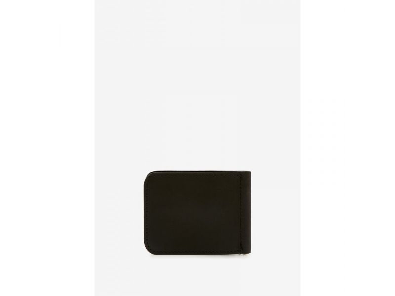 Кожаный зажим для денег черный винтаж, фото 3