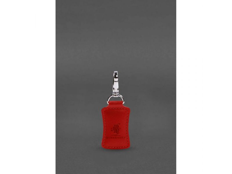 Кожаный брелок Premium красный, фото 1