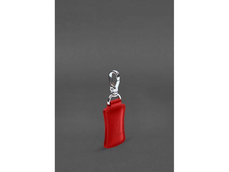 Кожаный брелок Premium красный, фото 2