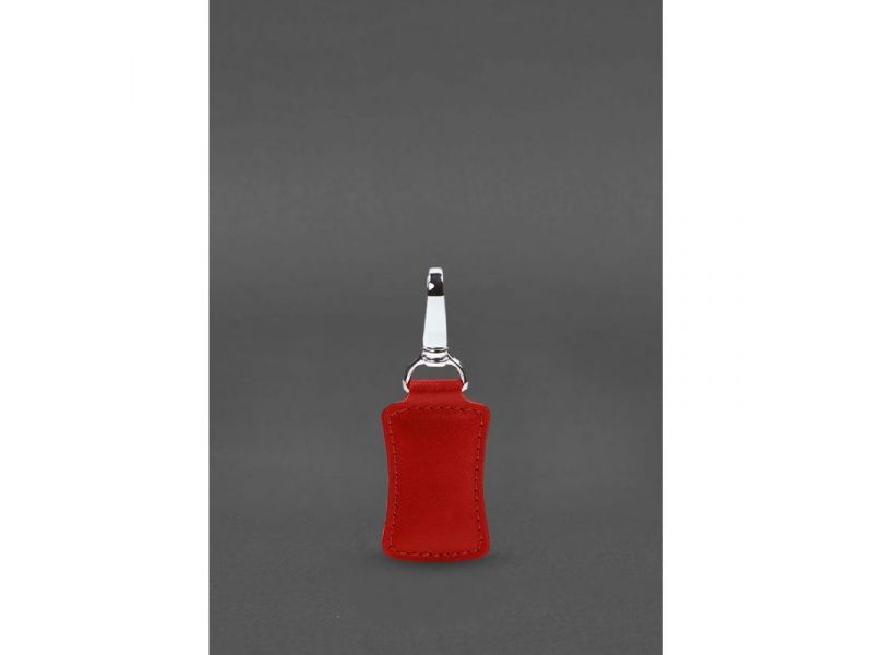 Кожаный брелок Premium красный, фото 3