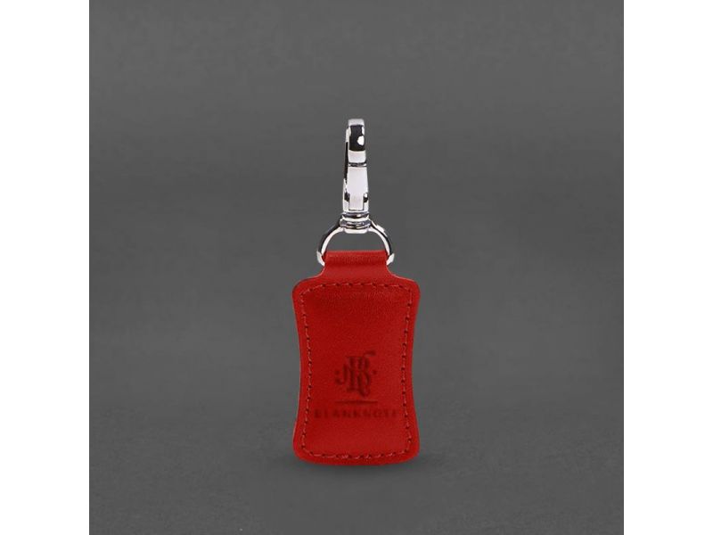 Кожаный брелок Premium красный, фото 4