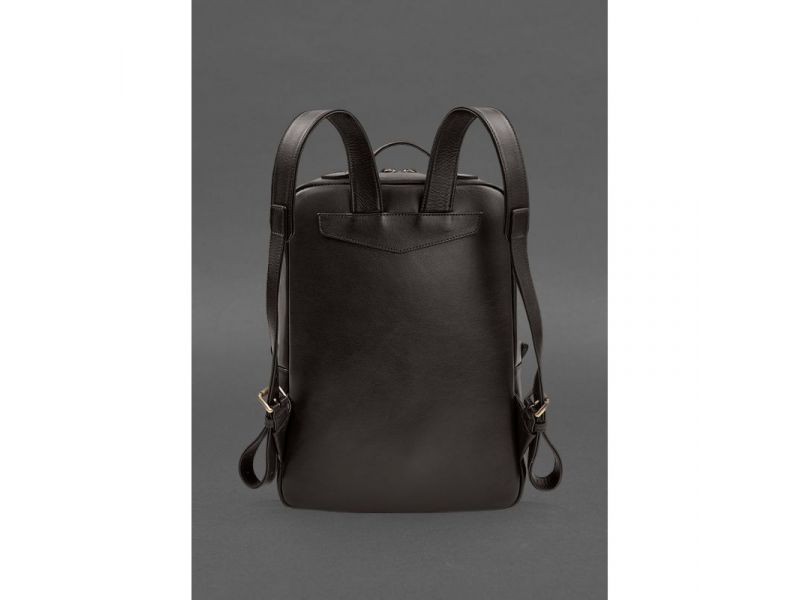 Кожаный городской рюкзак на молнии Cooper maxi темно-коричневый, фото 3
