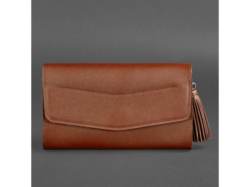 Женская кожаная сумка Элис светло-коричневая Краст, фото 7