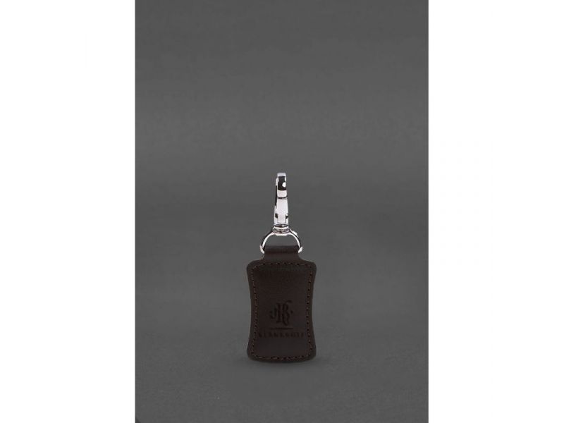 Кожаный брелок Premium Темно-коричневый, фото 1