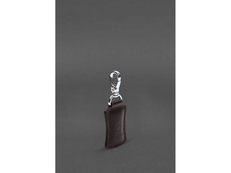 Кожаный брелок Premium Темно-коричневый, фото 2