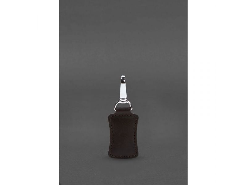 Кожаный брелок Premium Темно-коричневый, фото 3