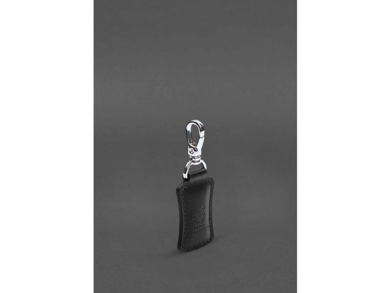 Кожаный брелок Premium Черный, фото 2