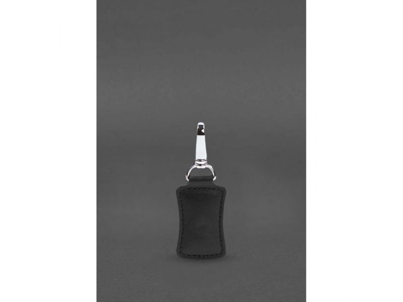 Кожаный брелок Premium Черный, фото 3