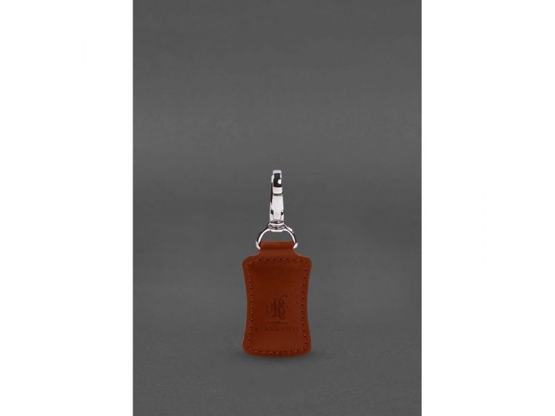 Кожаный брелок Premium Светло-коричневый, фото 1