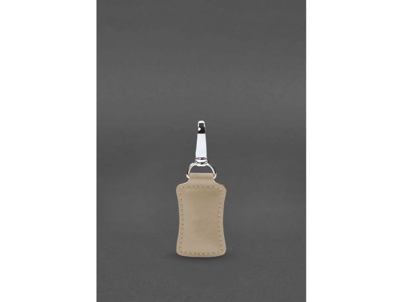 Кожаный брелок Premium Светло-бежевый, фото 3