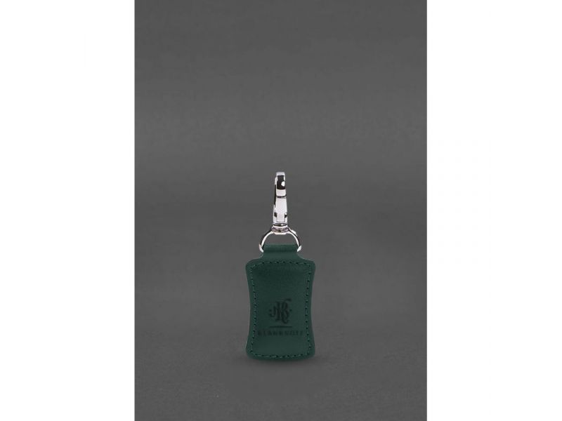 Кожаный брелок Premium зеленый, фото 1