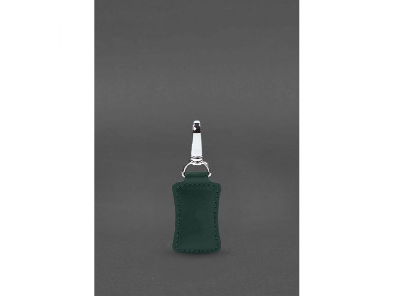 Кожаный брелок Premium зеленый, фото 3