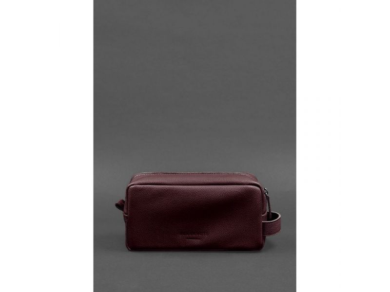 Кожаная косметичка-несессер 6.0 бордовый флотар, фото 1
