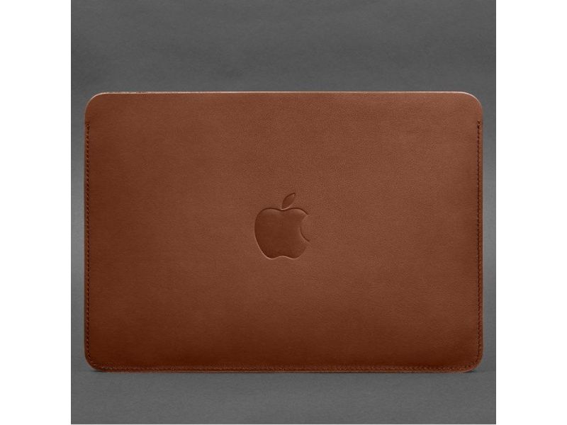 Кожаный чехол для MacBook Air 15-inch (2023) Светло-коричневый, фото 5
