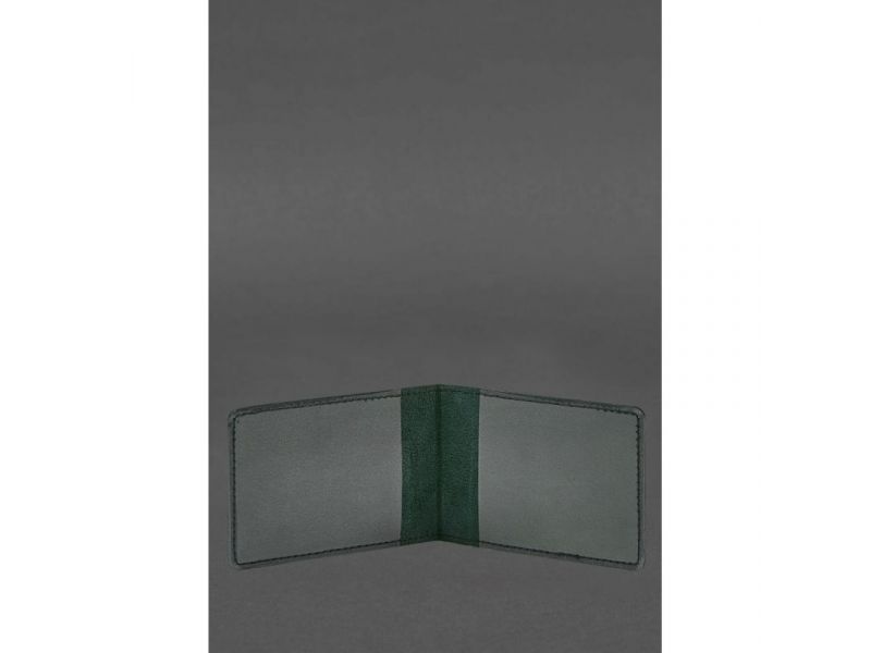 Кожаная обложка для удостоверения участника боевых действий (УБД) 2.2 зеленый краст, фото 2