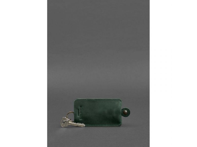 Кожаная ключница 1.0 зеленый Crazy Horse, фото 2