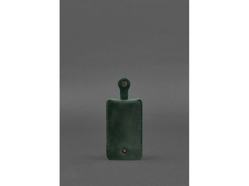 Кожаная ключница 1.0 зеленый Crazy Horse, фото 4