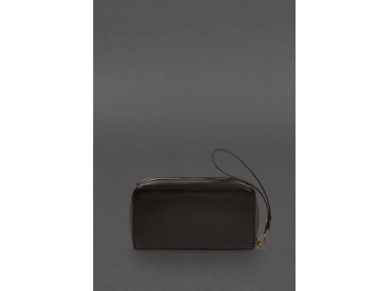 Кожаный  клатч-купюрник 4.0 темно-коричневый краст, фото 1