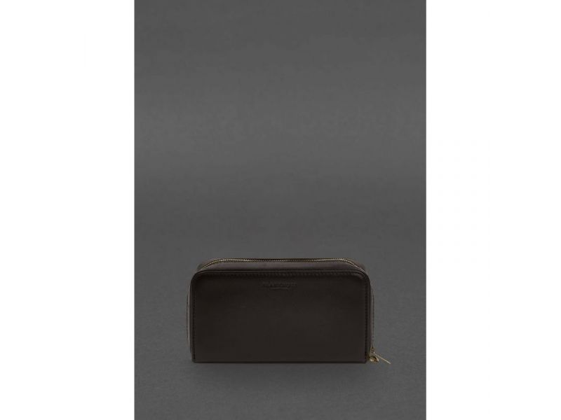 Кожаный  клатч-купюрник 4.0 темно-коричневый краст, фото 3