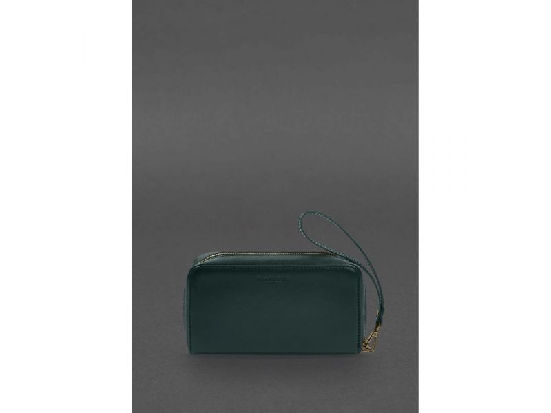 Кожаный  клатч-купюрник 4.0 зеленый краст, фото 1