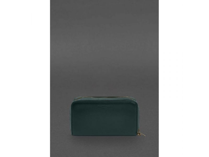 Кожаный  клатч-купюрник 4.0 зеленый краст, фото 3