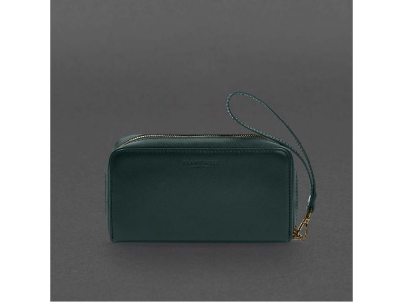 Кожаный  клатч-купюрник 4.0 зеленый краст, фото 6