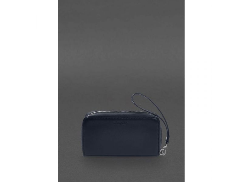 Кожаный  клатч-купюрник 4.0 синий краст, фото 1