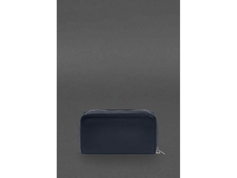 Кожаный  клатч-купюрник 4.0 синий краст, фото 3