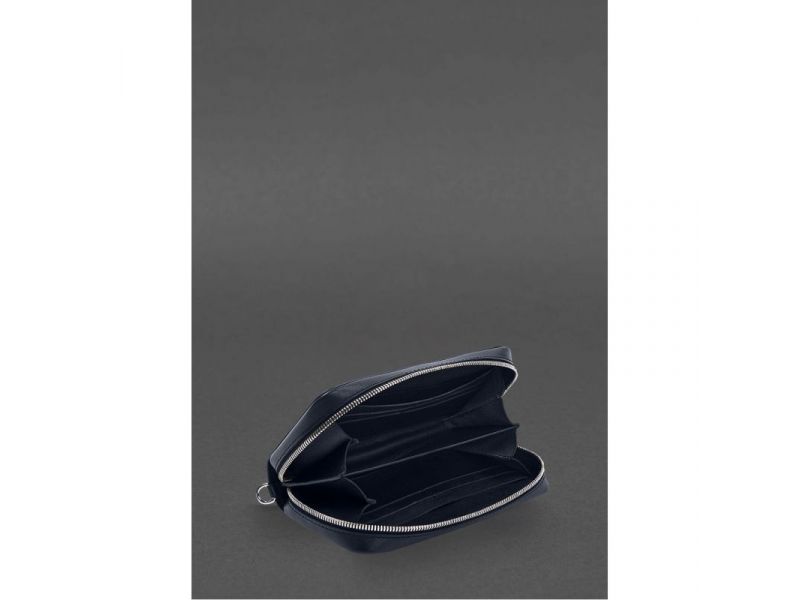 Кожаный  клатч-купюрник 4.0 синий краст, фото 4