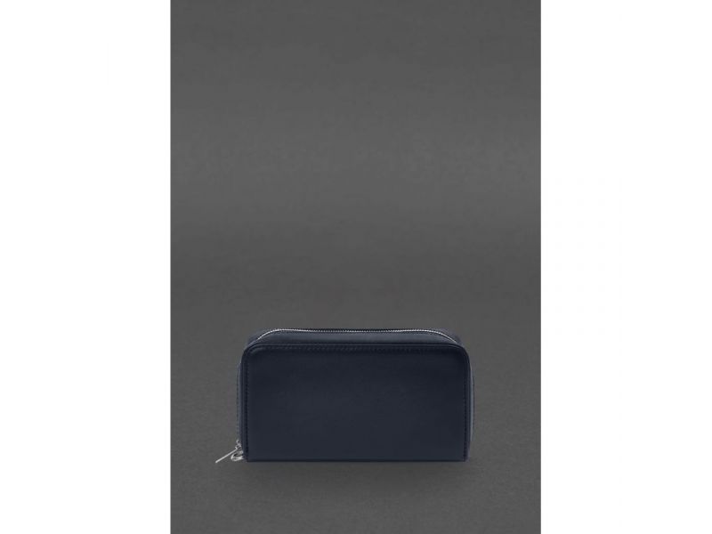 Кожаный  клатч-купюрник 4.0 синий краст, фото 5