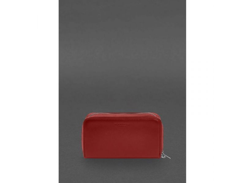 Кожаный  клатч-купюрник 4.0 красный краст, фото 3