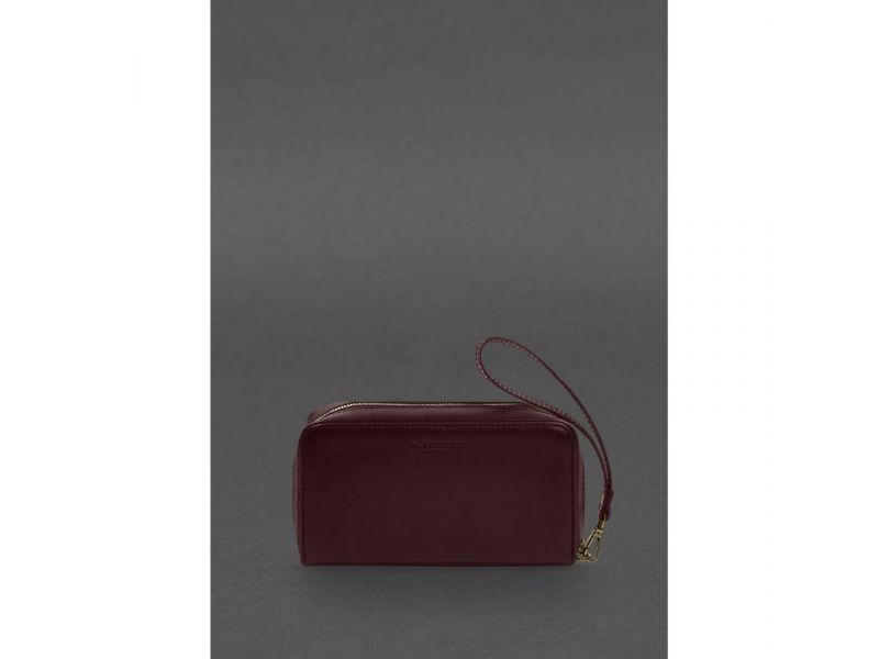 Кожаный  клатч-купюрник 4.0 бордовый краст, фото 1