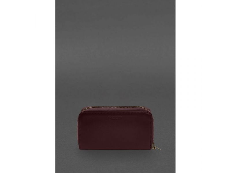 Кожаный  клатч-купюрник 4.0 бордовый краст, фото 3