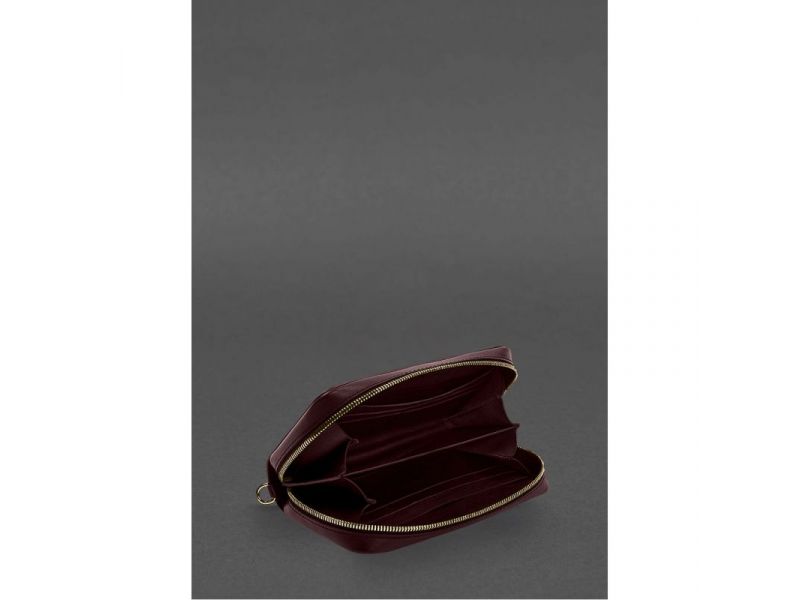Кожаный  клатч-купюрник 4.0 бордовый краст, фото 4